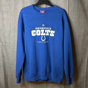 Vintage 90's Indianapolis Colts Crewneck Sweatshirt NFL Blue/White Men's Medium